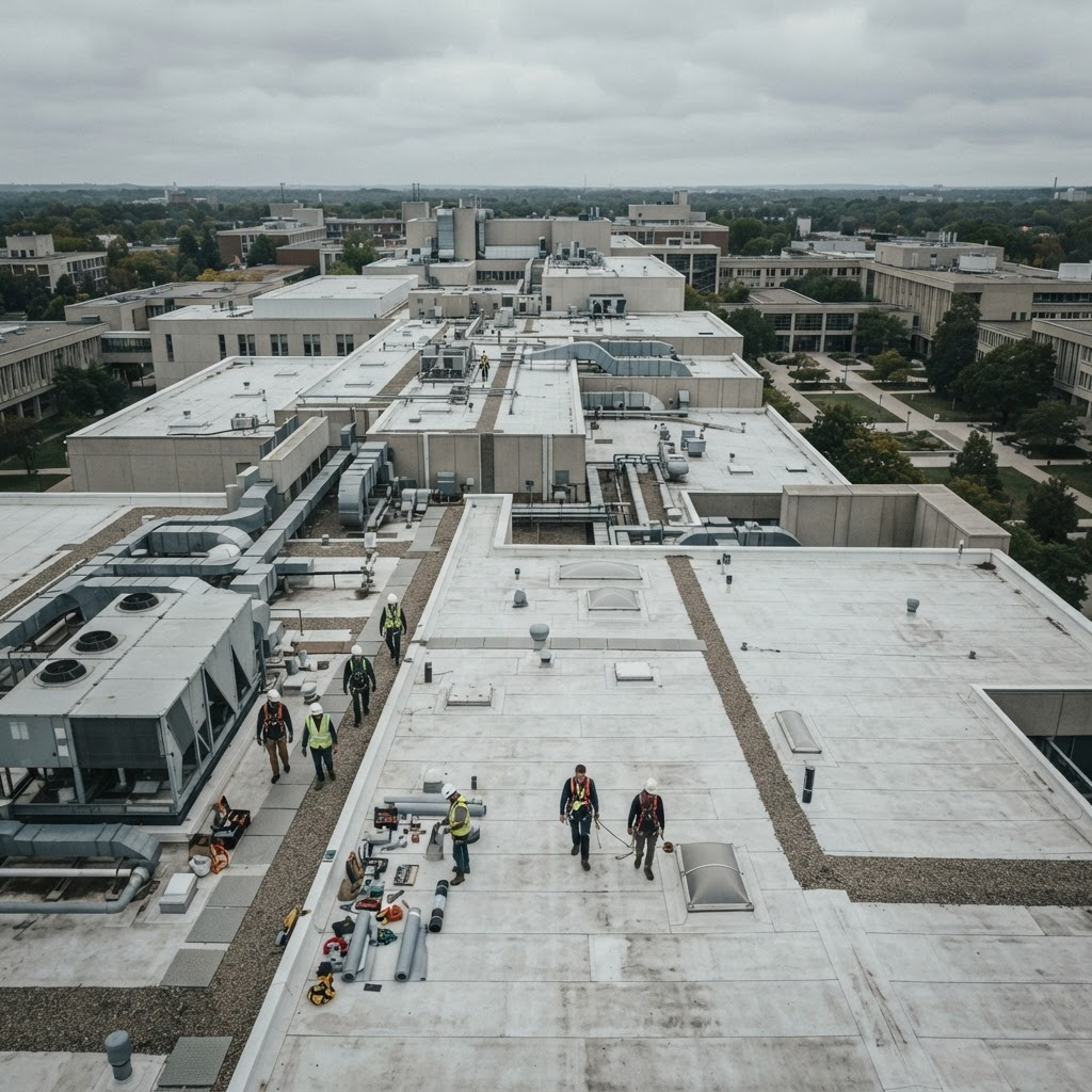 University Campus roofing project